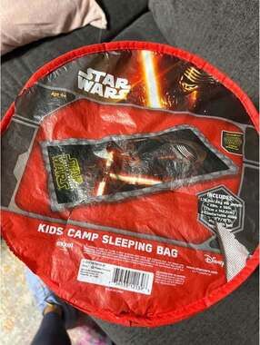 Star Wars Kylo Ren Kids Camp Sleeping Bag 28x56in Age 4+